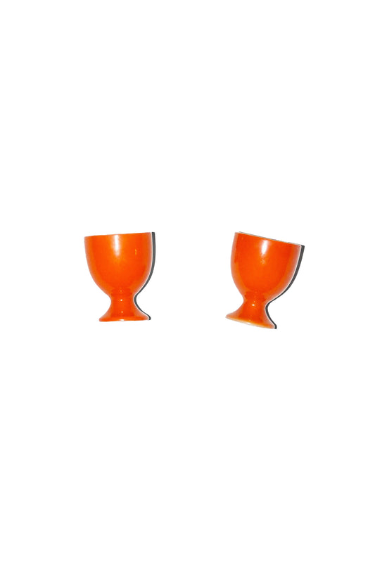 ORANGE MCM EGG CUPS (SET OF TWO)