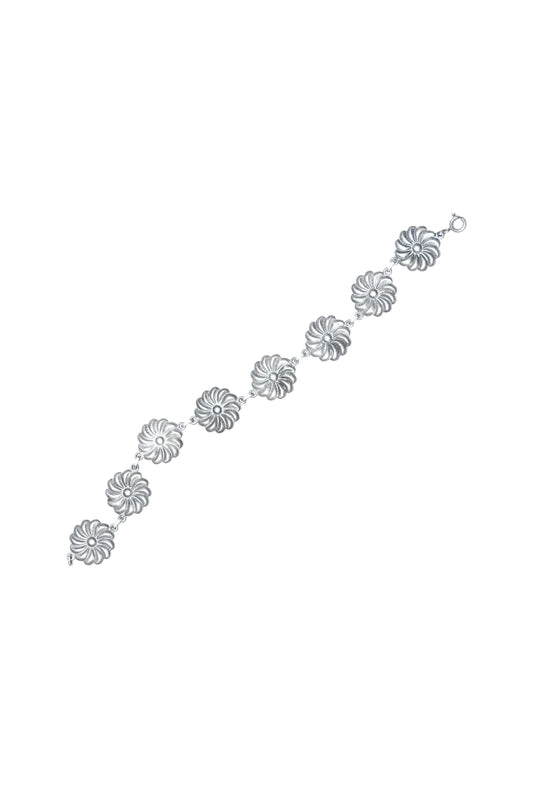 FLOWER CHAIN BRACELET (STERLING SILVER)