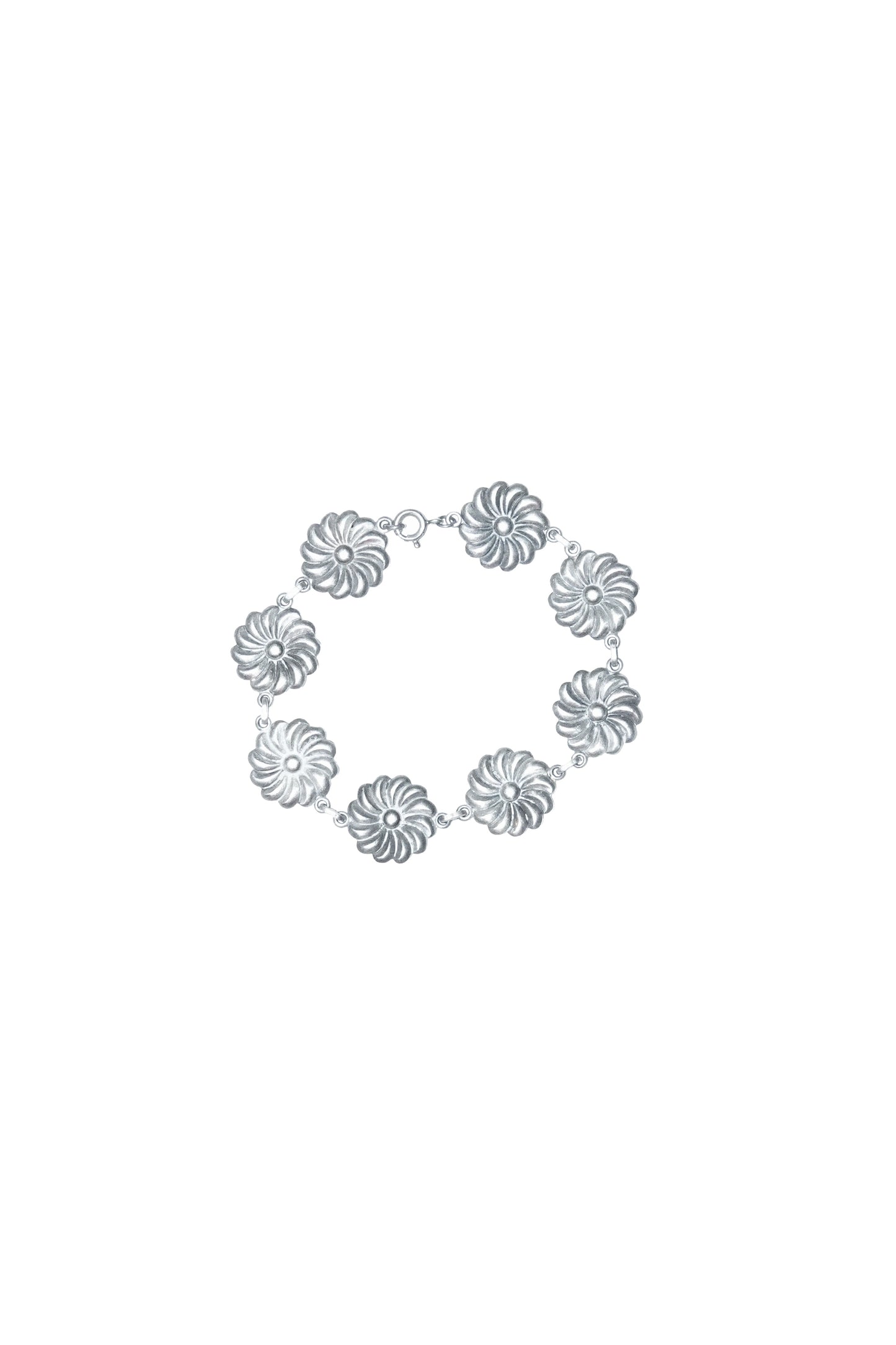 FLOWER CHAIN BRACELET (STERLING SILVER)