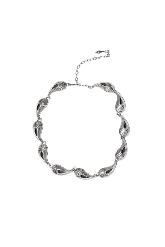 WAVE SWIRL NECKLACE (STERLING SILVER)