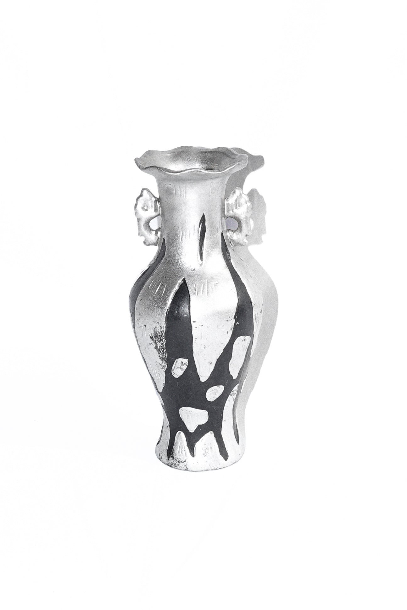 SILVER & BLACK VASE