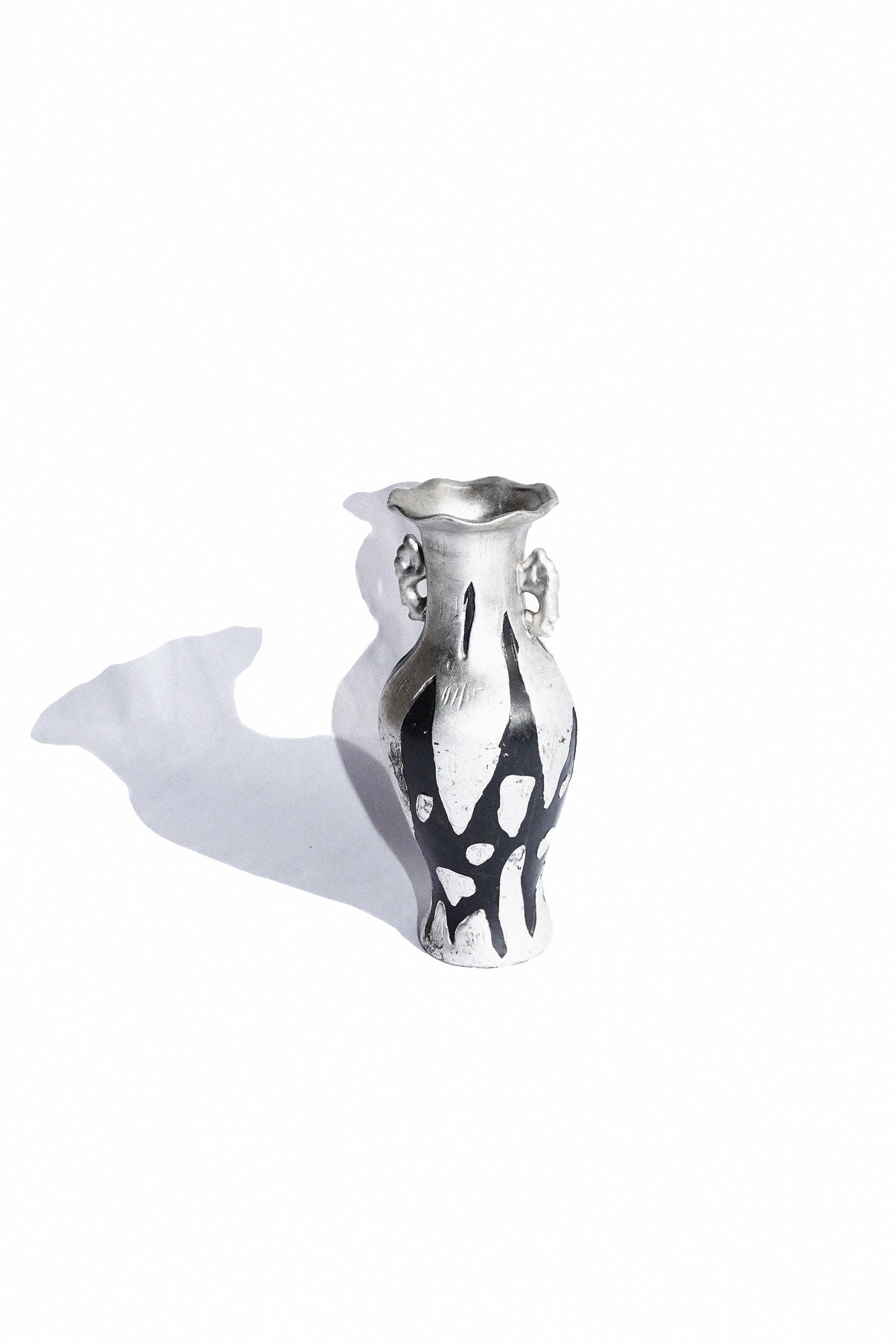 SILVER & BLACK VASE